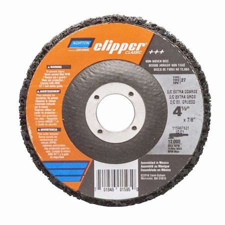 Norton Abrasives Norton 4-1/2 in. D X 7/8 in. Silicon Carbide Clipper Classic Disc 1 each 70184601595